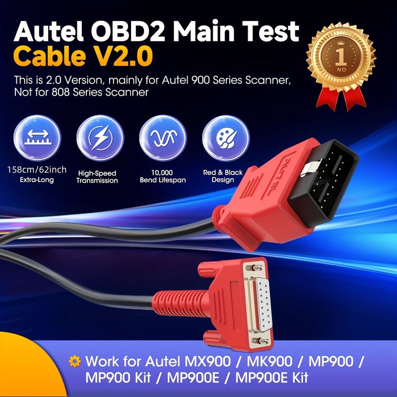 كابل تشخيص OBD2 26 سن 3 صف منفذ تسلسلي 6 أقدام لماسح السيارة نقل بيانات سريع بدون بطارية - Image 1