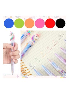 Excefore Multicolor Unicorn Pen, 16 Pcs Retractable Gel Ink Pen Unicorn Cute Pens 6 in 1 Multicolor Pen Unicorn Party Favors for Kids, Office, School Supplies  - Image 3