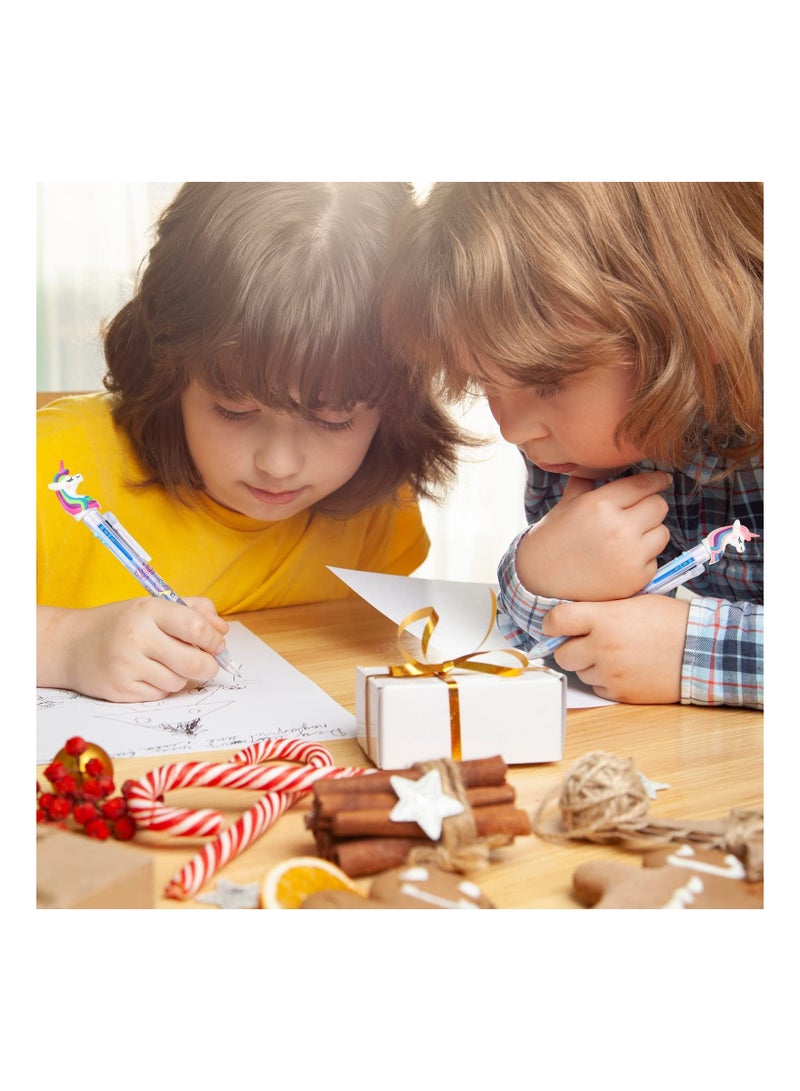 Excefore Multicolor Unicorn Pen, 16 Pcs Retractable Gel Ink Pen Unicorn Cute Pens 6 in 1 Multicolor Pen Unicorn Party Favors for Kids, Office, School Supplies - Image 4