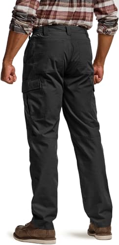 CQR Men's Winter Tactical Cargo Pants, Thermal Fleece Lined Outdoor Snow Ski Hiking Work, Ouray Black, 32W x 32L - Image 2