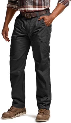 CQR Men's Winter Tactical Cargo Pants, Thermal Fleece Lined Outdoor Snow Ski Hiking Work, Ouray Black, 32W x 32L - Image 1