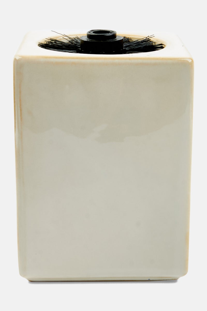 Muy Mucho Toilet Brush With Base 39,5 x 11 x 11 cm, Off Wight  - Image 1