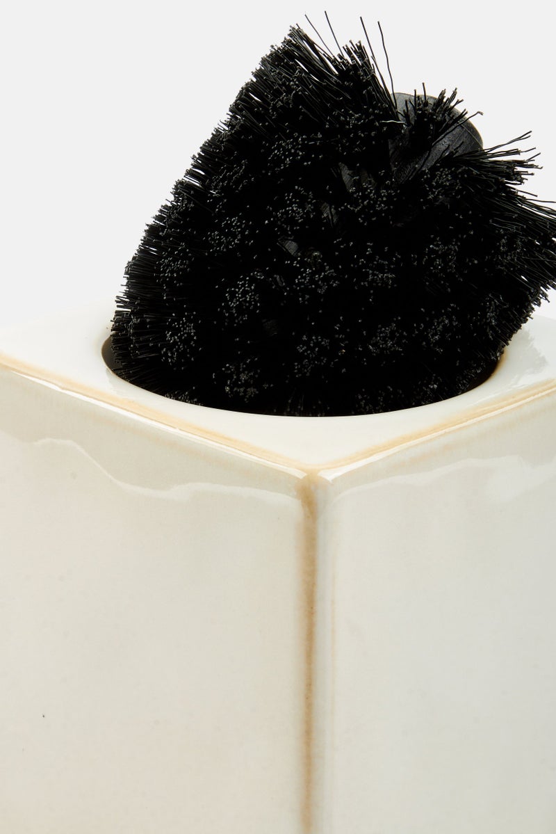 Muy Mucho Toilet Brush With Base 39,5 x 11 x 11 cm, Off Wight  - Image 3