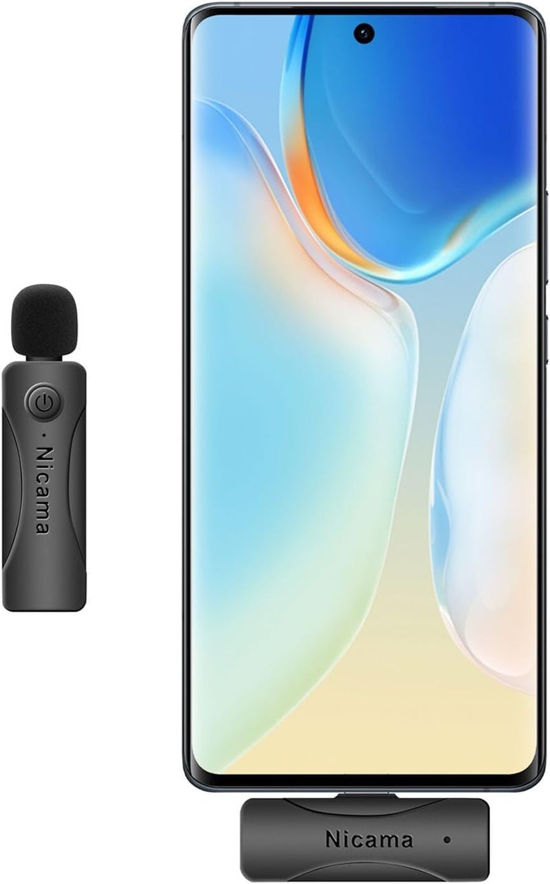 Nicama AS12 Wireless lavalier Microphone with 2 transmitters and 1 Receiver for iPhone 6 7 8 9 10 11 12 13 14 iPad Recording, Podcast, Vlog, Live Stream, YouTube Facebook, TikTok (2TX +RX) - Image 3