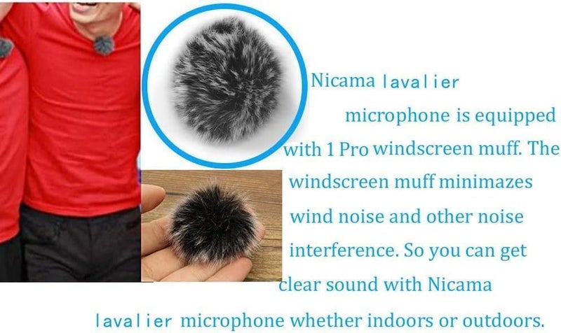 Nicama AS12 Wireless lavalier Microphone with 2 transmitters and 1 Receiver for iPhone 6 7 8 9 10 11 12 13 14 iPad Recording, Podcast, Vlog, Live Stream, YouTube Facebook, TikTok (2TX +RX) - Image 4