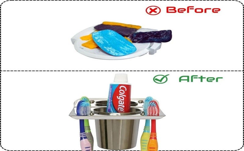 Raxon Innovation Toothbrush Holder Bathroom Accessories for Stainless Steel ToothBrush HolderTumbler Holder Stainless Steel Stainless Steel Bathroom acessories PS1 Tumbler Holder - Image 4