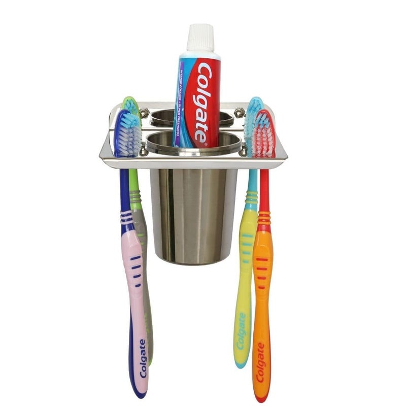 Raxon Innovation Toothbrush Holder Bathroom Accessories for Stainless Steel ToothBrush HolderTumbler Holder Stainless Steel Stainless Steel Bathroom acessories PS1 Tumbler Holder - Image 5
