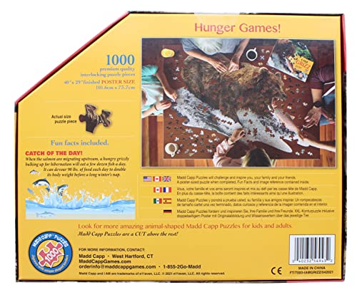 Madd Capp Puzzles I AM Grizz 1000 Pieces Animal Shaped Jigsaw Puzzle Multi - Image 5