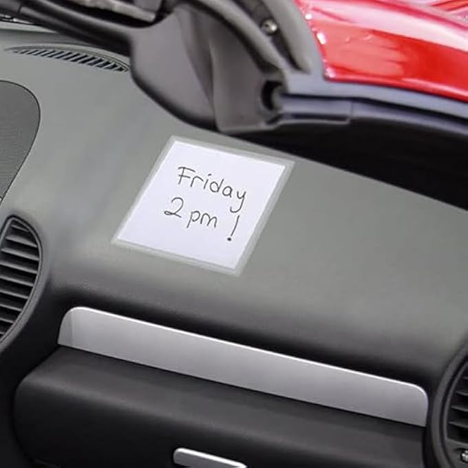 rayihni 10 Pcs Car Tax Disc Holders Square Permit Holders Windscreen Card Holder Self Adhesive Parking Permit Holder Car Disc Holder Windscreen for Permits BadgesTicket Photos Business Cards (4.13*4.13inch) - Image 3