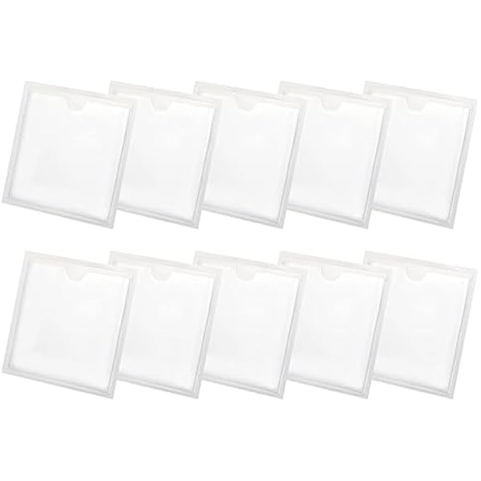 rayihni 10 Pcs Car Tax Disc Holders Square Permit Holders Windscreen Card Holder Self Adhesive Parking Permit Holder Car Disc Holder Windscreen for Permits BadgesTicket Photos Business Cards (4.13*4.13inch) - Image 1