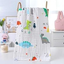 TERI BERI Muslin Baby Bath Towel Cotton Super Soft Bathing Towels for Newborn Highly Absorbent, Kids Boys and Girls - White Size 50 X 100 Cm (1), 250 TC - Image 2