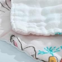 TERI BERI Muslin Baby Bath Towel Cotton Super Soft Bathing Towels for Newborn Highly Absorbent, Kids Boys and Girls - White Size 50 X 100 Cm (1), 250 TC - Image 5
