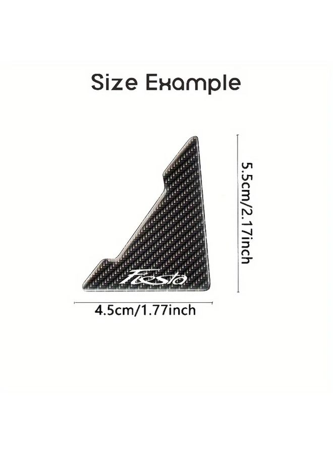 2pcs Car Door Corner Protectors Carbon Fiber Pattern Durable Rubber Easy Install - Image 2