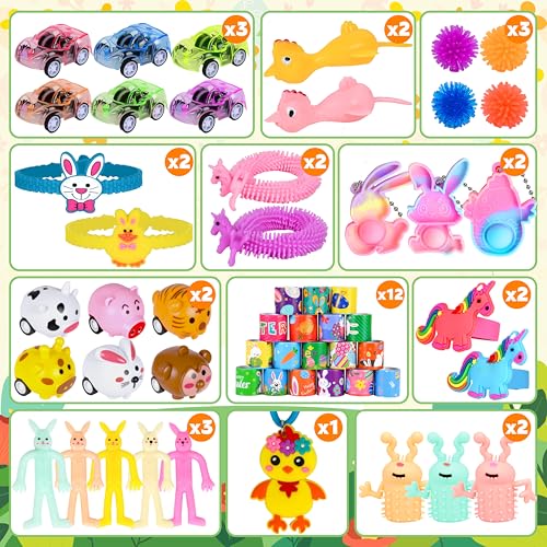 OCTERIC 360 Pcs Prefilled Easter Egg Toys Set Include 120 Pastel Color Plastic Eggs Filled with 240 Assorted Mini Novelty Toys and Stickers for Easter Hunt Basket Stuffers Party Favors for Kids Boys Girls - Image 5
