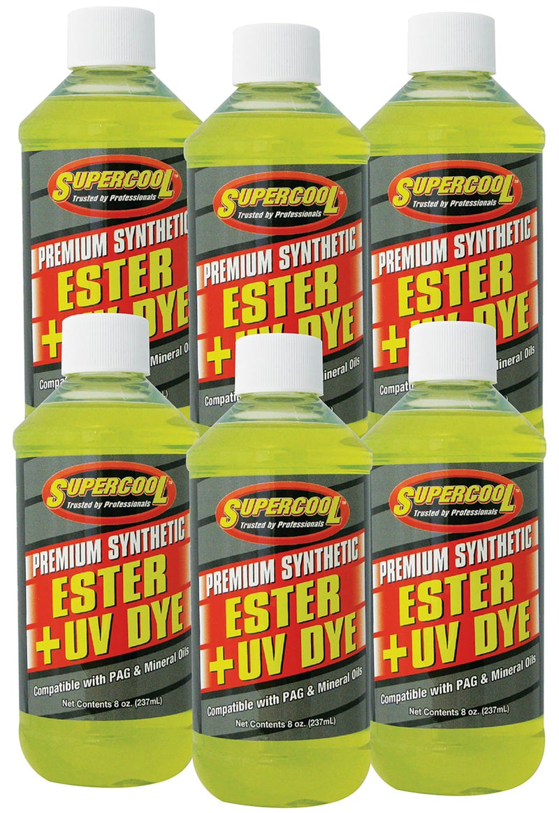 TSI Supercool E86CP Ester Oil Plus UV Dye 8 oz 6 Pack