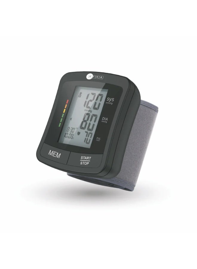 AFRA جهاز قياس ضغط الدم الرقمي AFRA - أسود، أوتوماتيكي بالكامل، نوع المعصم، حجم مدمج - AF-203BPMW