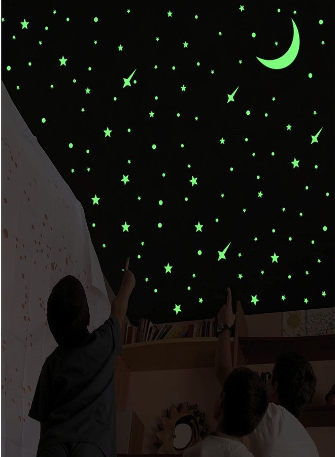 DreamKraft Glow in The Dark Galaxy of Stars and Moon Radium Night Glow Sticker (254 PC) Self-Adhesive - Image 1