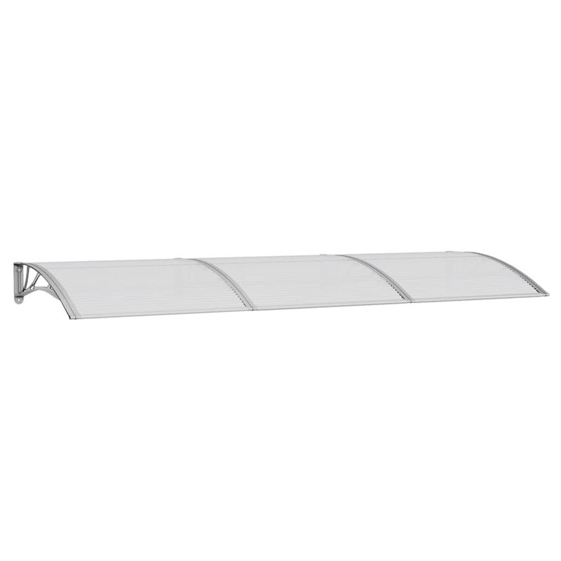 vidaXL Door Canopy Outdoor Door Awning Canopy Patio Porch Awning Front Door Patio Canopy for Sun Shutter Gray 1181x394 Polycarbonate - Image 2