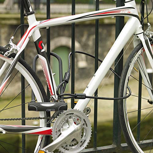 Master Lock Bike Lock Heavy Duty AntiTheft ULock with Black Looped End Cable Extended Shackle Length and 2 Keys for Bikes Ebikes and Scooters 8285EC - Image 3