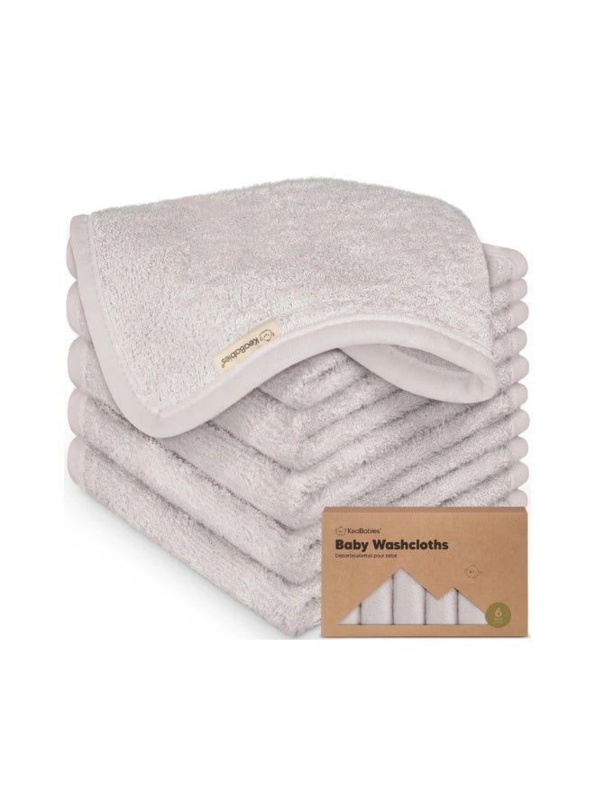 KeaBabies Deluxe Baby Washcloths, Soft and Gentle on Sensitive Skin, Heather - Image 1