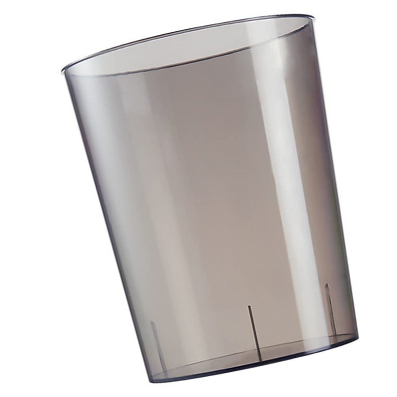 woobles Waste Basket Clear Trash can Trash Can Clear Plastic Garbage Can Round Wastebasket Trash Bin Recycling Bin Waste Container for Home Kitchen Bathroom and Office Gray Clear Bucket Trashcan Light Grey - Image 1
