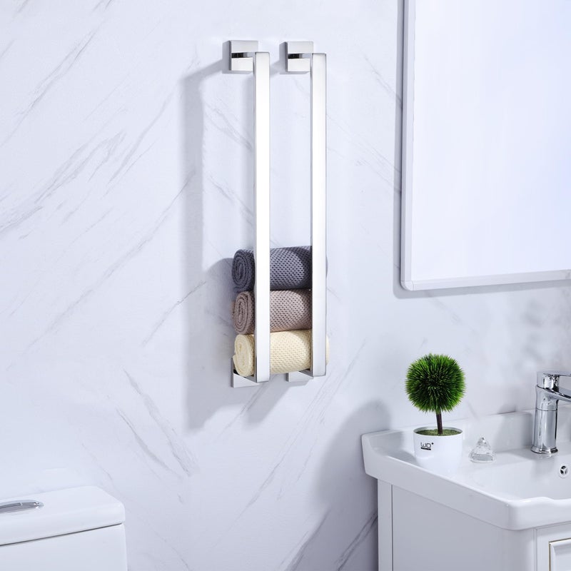 LANC 32-Inche Long Towel Bars for Bathroom Wall Mounted Polished Chrome Bath Towel Racks Stainless Steel Silver Towel Rails for Kitchen Square Towel Holder Total-33.5” Towel Hanger, A8804CP-8P1 - Image 4
