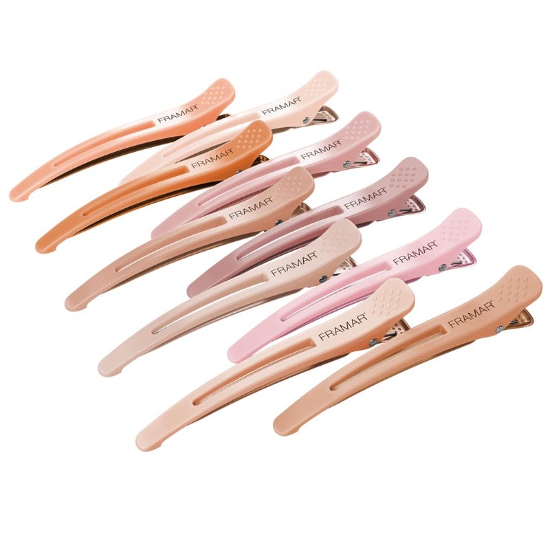 Framar Neutral Creaseless Hair Clips 10 pack  Professional Salon Hair Clips for Styling Sectioning Hair Styling Clips Hair Clip For Sectioning Hair Sectioning Clips  Prevents Creases Or Dents