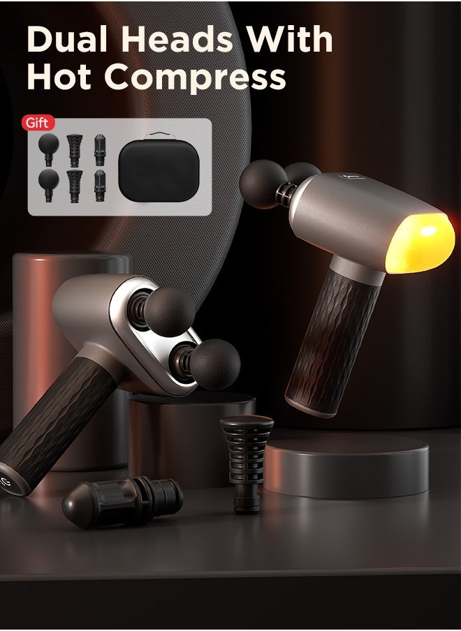 Generic - Electric Massage Gun DM, Dual Heads Massage with Hot Compress - Image 1