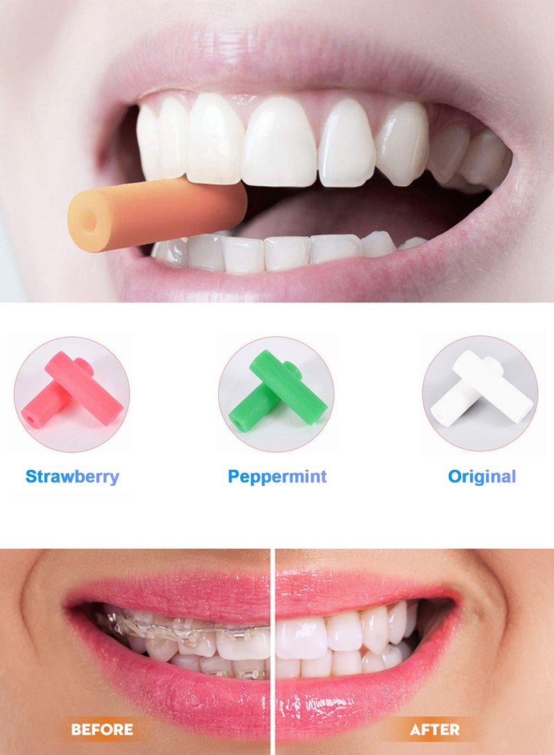 Yigate 6 Pieces Aligner Chewies, Medical Grade Silicone Orthodontic Chompers Aligner Trays Seaters Chewies for Invisalign Aligners, Mint, Strawberry, Original, Free Carry Case for Travel and Storage - Image 5