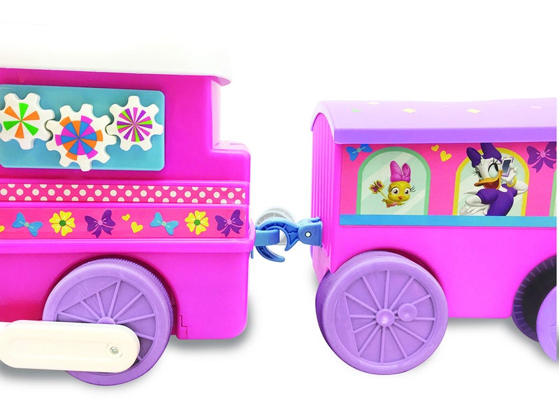 Kiddieland Minnie Ride-On Train with Track & Caboose, Motorized Lights Music, Forward/Reverse, Storage Cart, D-Cell Batteries Included - Image 4
