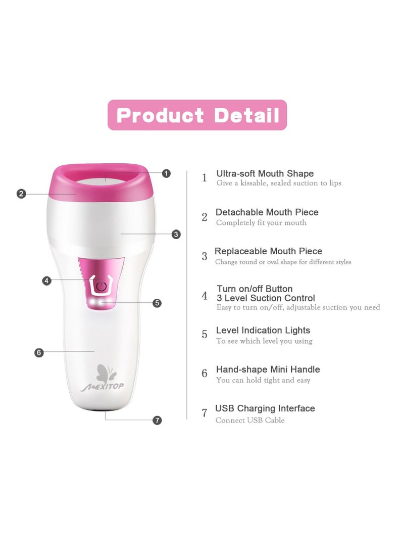 MEXITOP Lip Plumper Device - Automatic Fuller Lip Plumper Device USB Charging, Portable Size, 2 Styles for Lips Makeup  - Image 3