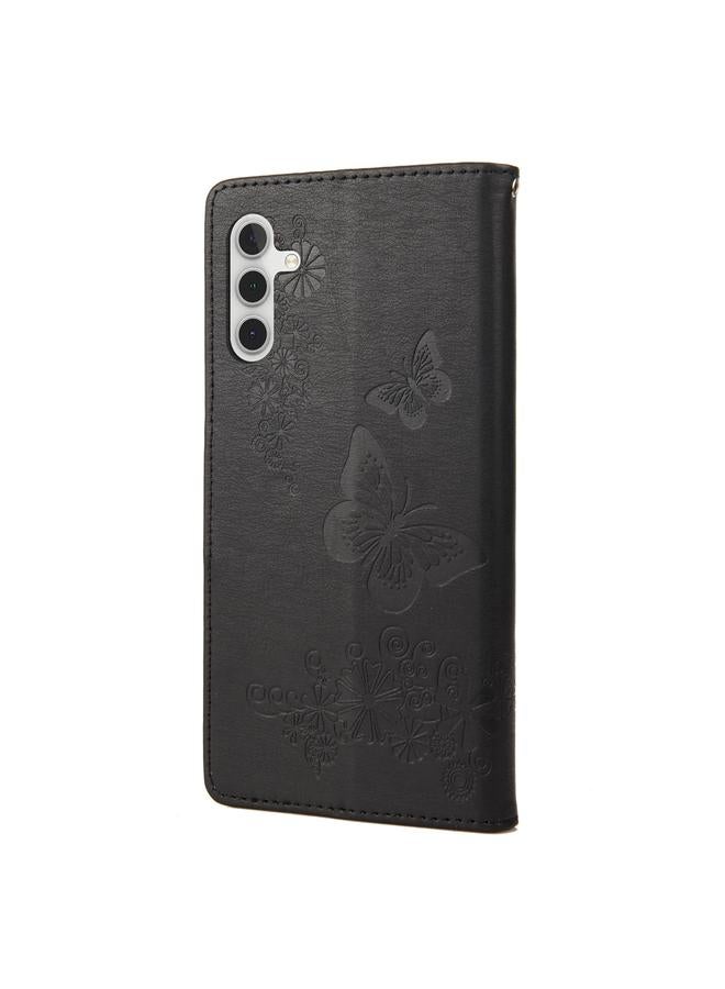 S-TOP Case For Samsung Galaxy A14 5G Butterfly Embossed Horizontal Flip Leather Phone Case - Image 3