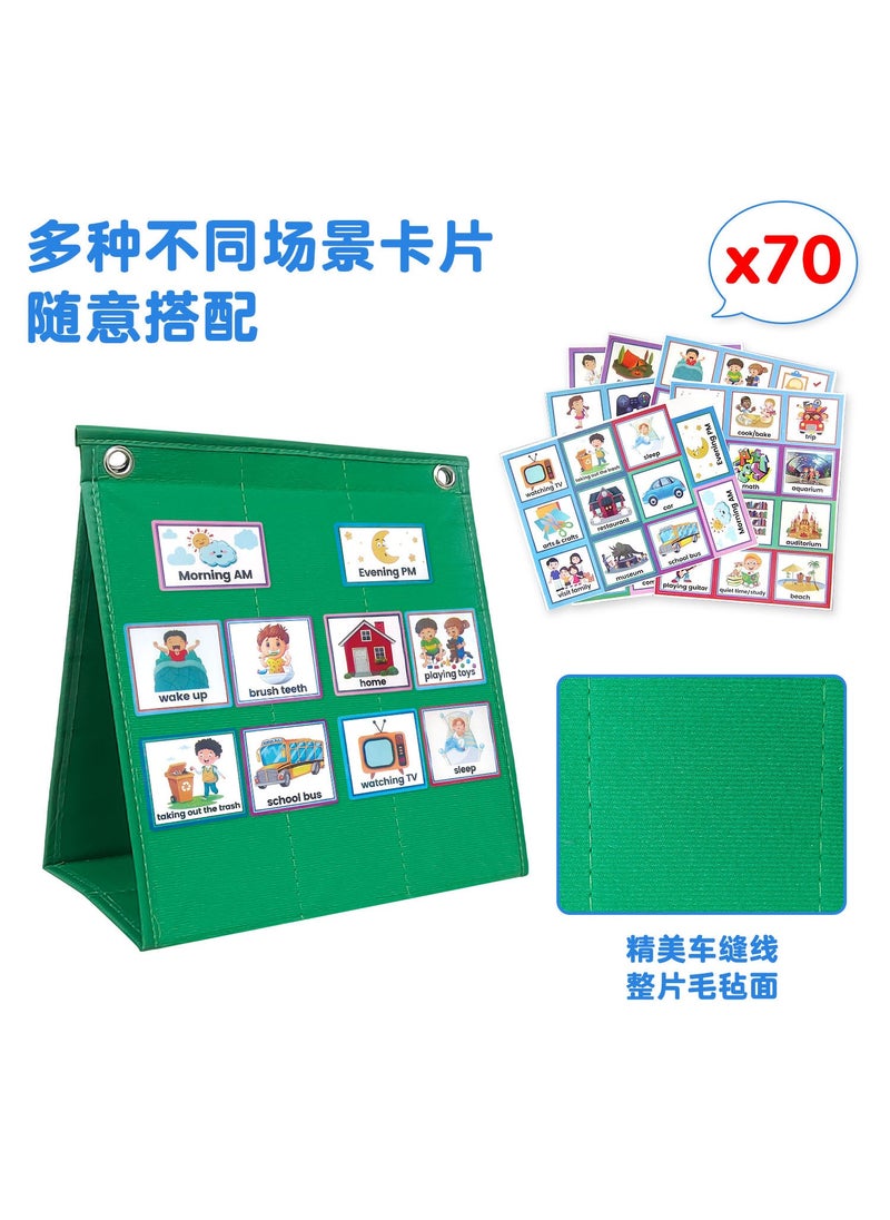 Childrens Visual Schedule daily work Schedule Kids Visual Schedule Calendar Green 