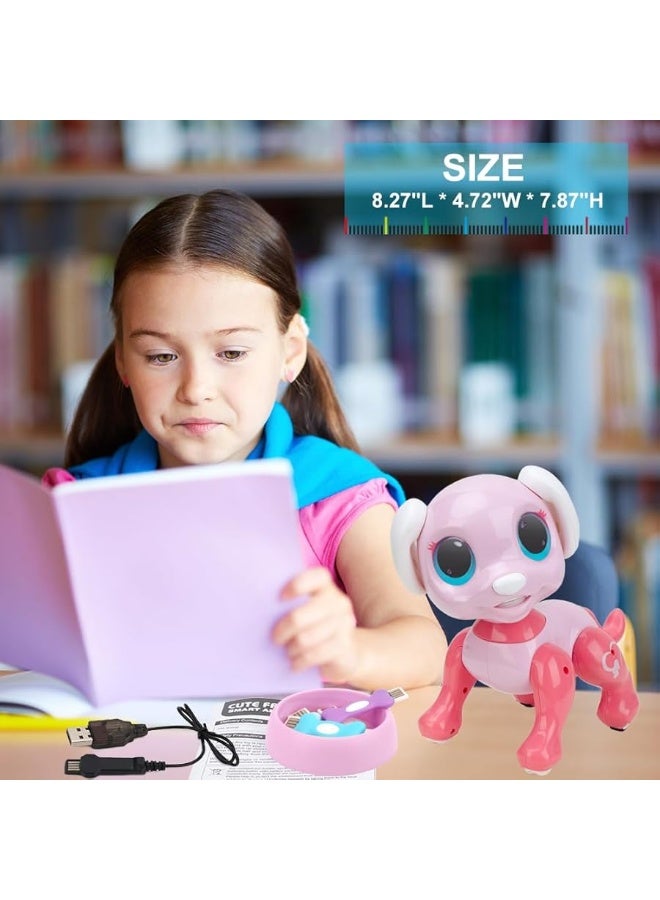 BIRANCO. BIRANCO. Remote Control Dog Gesture Sensing - Smart Puppy Pink Toy Robot Pet Walks Barks Interactive with Toddler, STEM Play, Best Christmas Holiday Birthday Gifts for 3 4 5 6 7 8 Years Old Girl  - Image 2