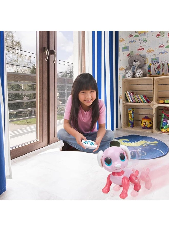 BIRANCO. BIRANCO. Remote Control Dog Gesture Sensing - Smart Puppy Pink Toy Robot Pet Walks Barks Interactive with Toddler, STEM Play, Best Christmas Holiday Birthday Gifts for 3 4 5 6 7 8 Years Old Girl  - Image 3