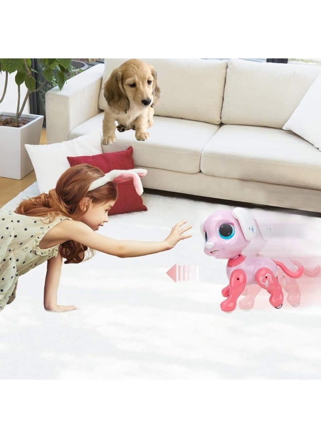 BIRANCO. BIRANCO. Remote Control Dog Gesture Sensing - Smart Puppy Pink Toy Robot Pet Walks Barks Interactive with Toddler, STEM Play, Best Christmas Holiday Birthday Gifts for 3 4 5 6 7 8 Years Old Girl  - Image 4