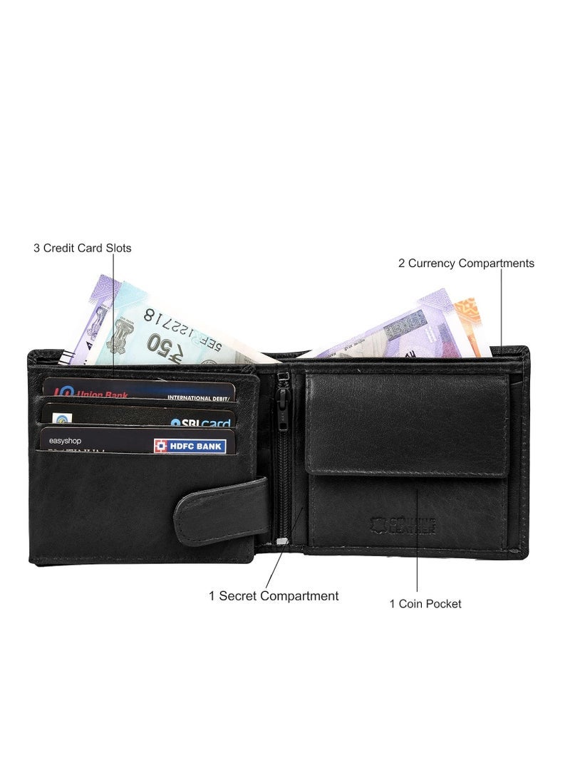 URBAN FOREST Oliver Aniline Black Leather Wallet for Men - Image 3