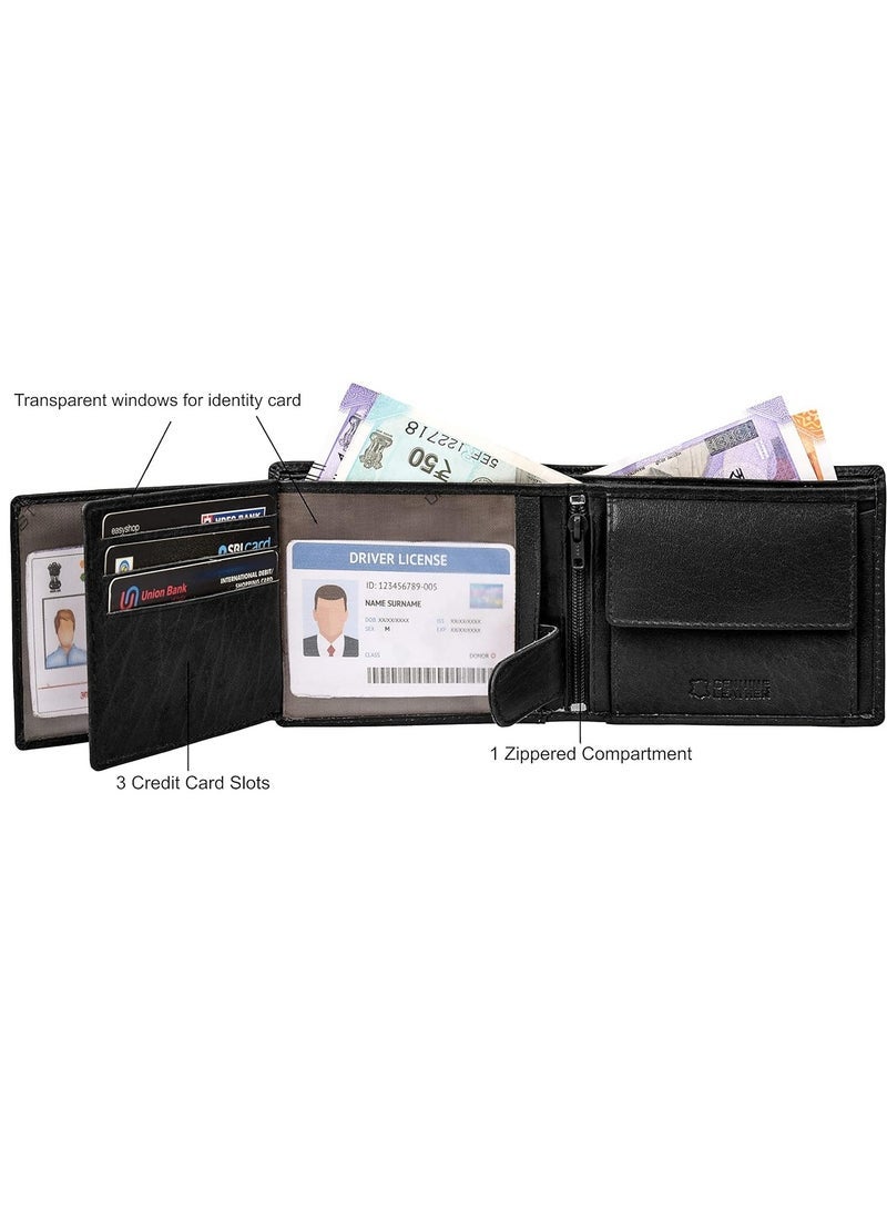 URBAN FOREST Oliver Aniline Black Leather Wallet for Men - Image 4