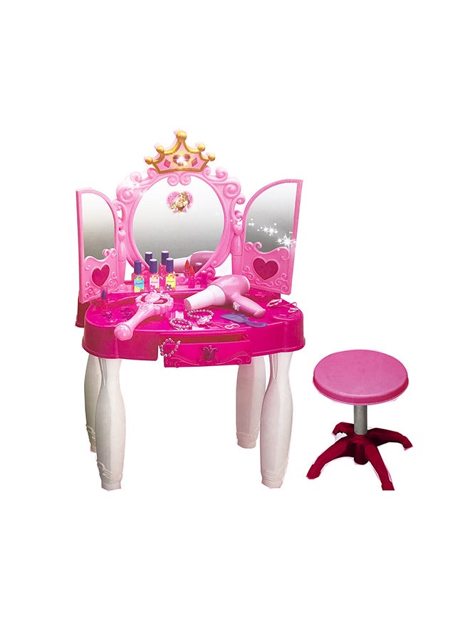 Glamour mirror kids dressing table with accessories and MP3 input
