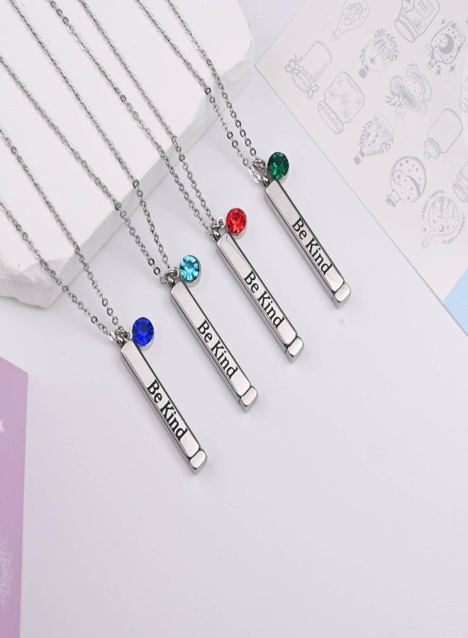 Gracayfr Be Kind Of A B Necklace Hidden Message Square Tube Vertical Bar Remember Who You Are Sister Best Friend Friendship Inspirational Necklace Jewelry Gifts July - Image 2