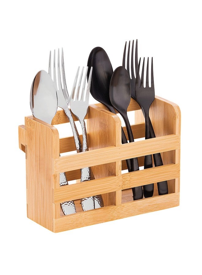 Bambüsi Bamboo Utensil Holder for Dish Rack - Flatware, Cutlery and Utensil Drying Caddy - Fits Bambusi Bamboo Dish Drying Racks Natural - Image 1