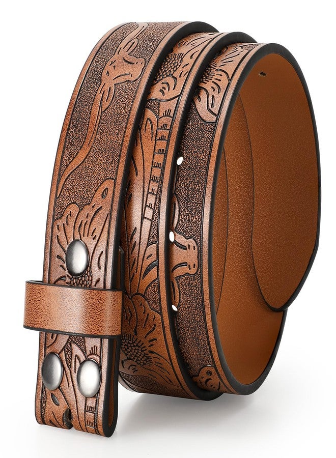 TRIWORKS Western Belts for Men without Buckle Cowboy Cowgirl Leather Mens Belts for Jeans - Image 1