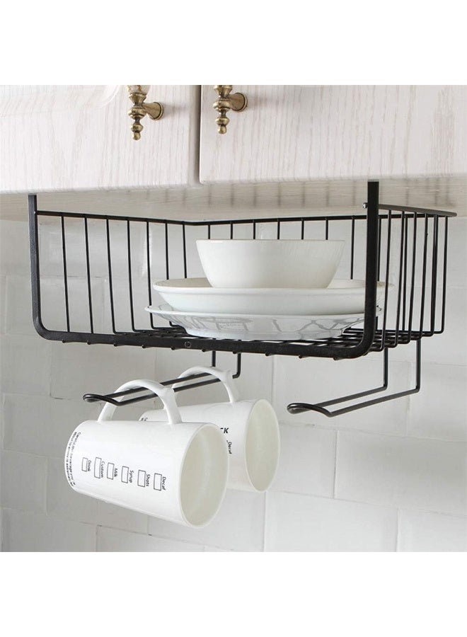 Under Shelf Table Storage Basket Rack - Image 3