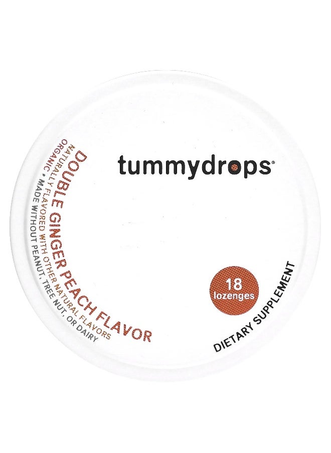 TUMMYDROPS Tummydrops, Double Ginger Peach, 18 Lozenges  - Image 1