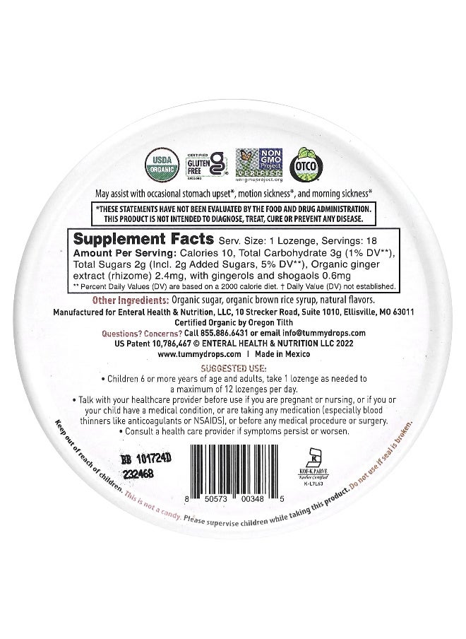 TUMMYDROPS Tummydrops, Double Ginger Peach, 18 Lozenges  - Image 2