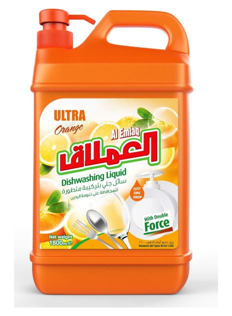 Al Emlaq Dishwashing Liquid Orange 1800 Ml