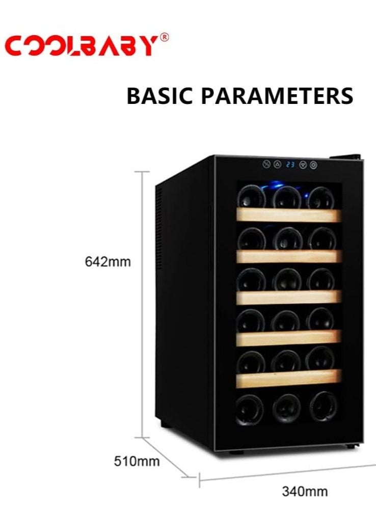 Cool Baby Style - Thermostatic Freezer Household Refrigerator Built-in LED Light Temperature Control Silent Black - Image 1