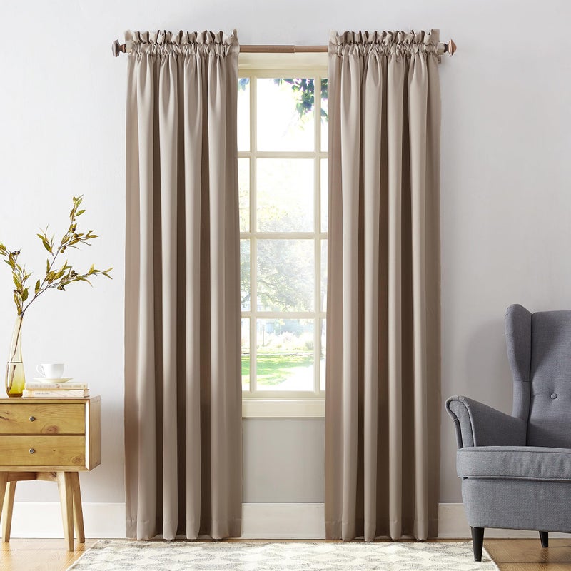 Sun Zero Barrow Energy Efficient Rod Pocket Curtain Panel Pair - Image 2