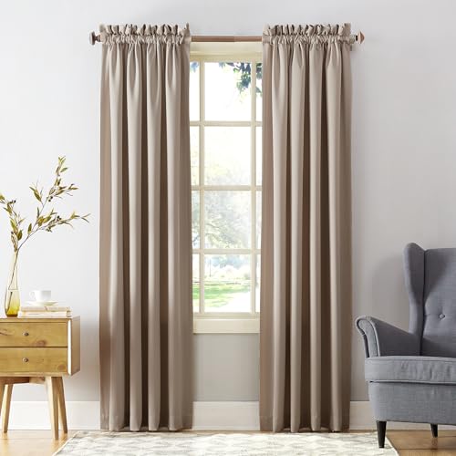 Sun Zero Barrow Energy Efficient Rod Pocket Curtain Panel Pair - Image 1