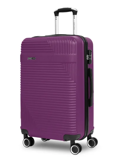 بارا جون حقيبة سفر بعجلات مقاس  بوصة خفيفة الوزن صلبة من  بنفسجي